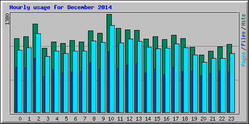 Hourly usage for December 2014