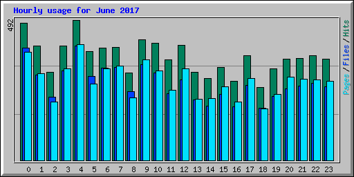 Hourly usage for June 2017