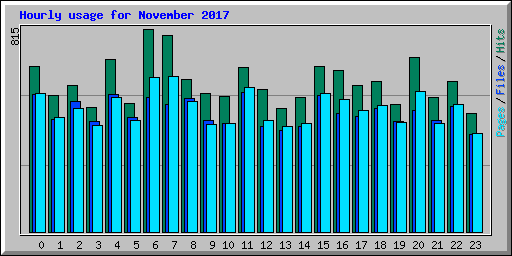 Hourly usage for November 2017