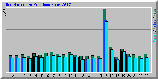 Hourly usage for December 2017